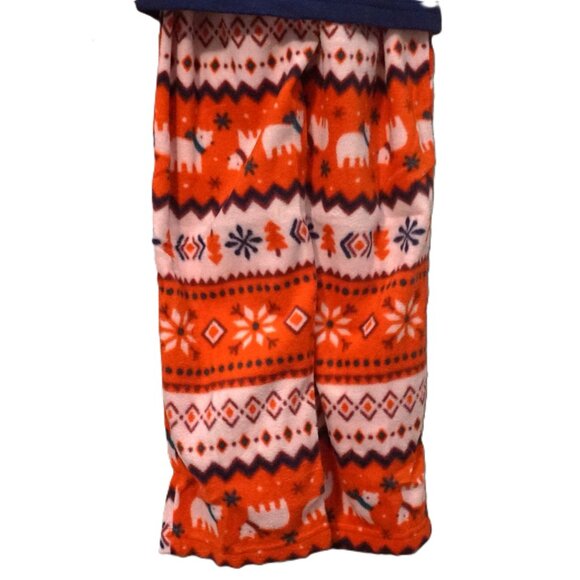 Cat & Jack 2 Piece Pajamas Navy Top with Polar Bear Fleece Bottoms Boy’s 4T - Picture 4 of 6